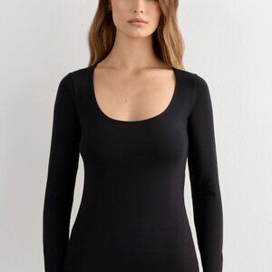 Intimissimi Long Sleeve Scoop Neck Top in Micro-modal XS